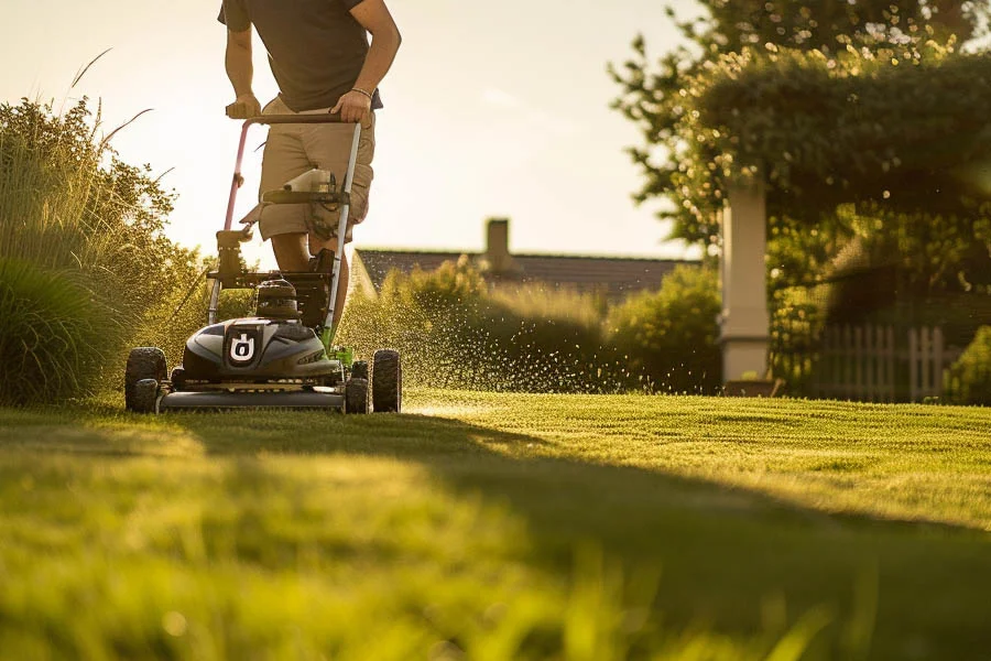 battery operated push lawn mower